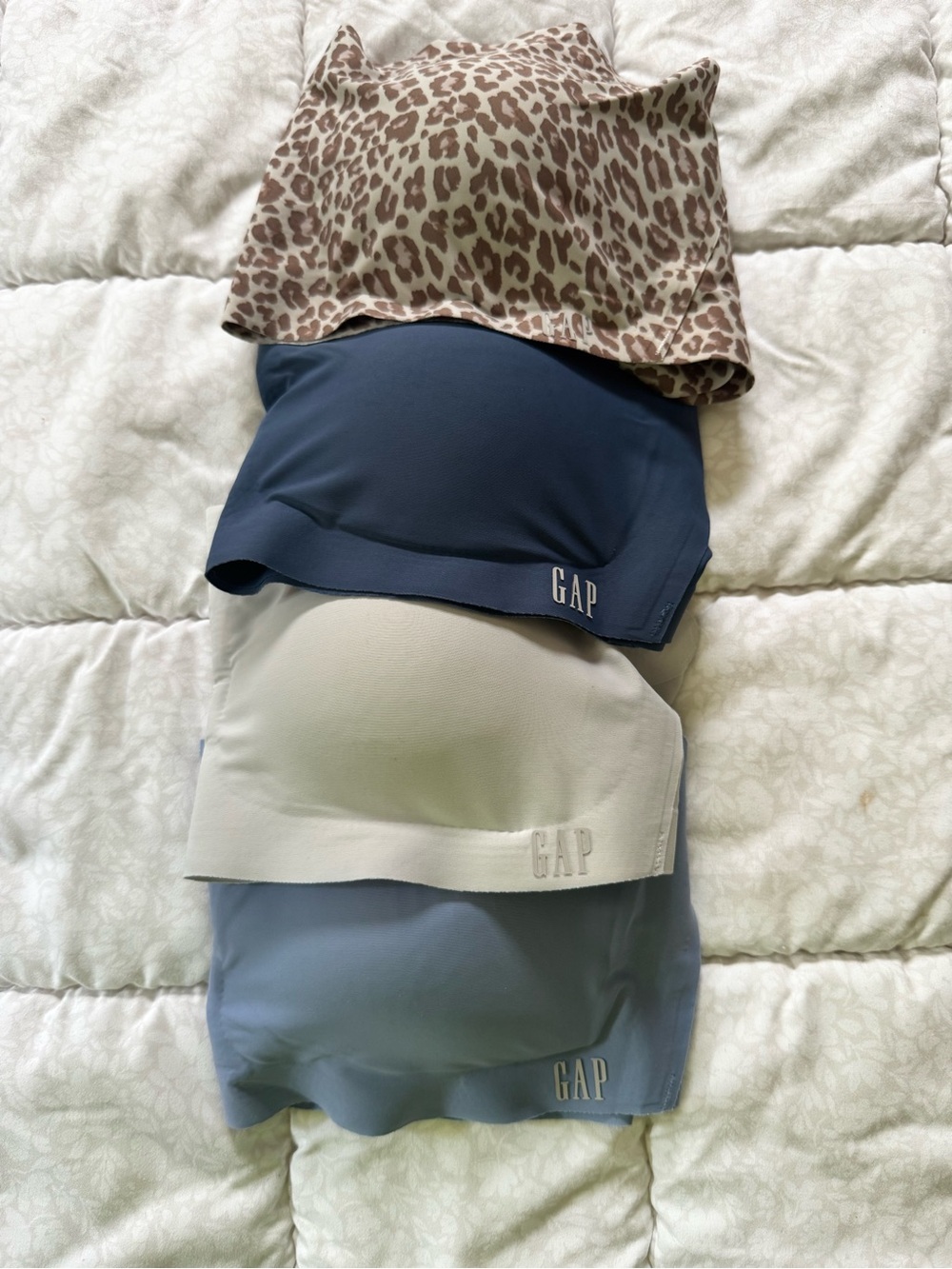 GAP Seamless Stretch Briefs - Blue, Light Gray, leopard print,Slate (4)
